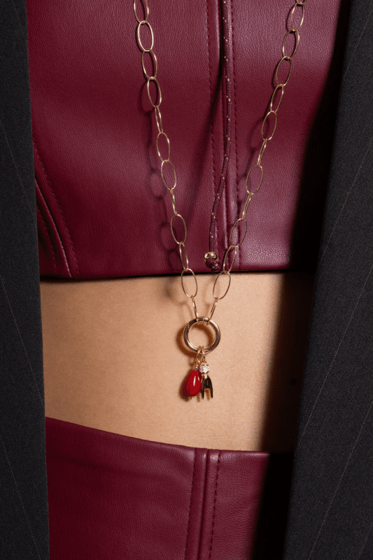 Charm Bamboo corallo Drop - cb-cn 54